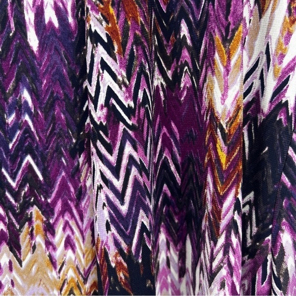 XL VINTAGE NIKKI SHRUG BLOUSE TOP PURPLE BEIGE WHITE LONG SLEEVE OPEN FRONT - Picture 5 of 10